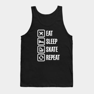 Eat sleep figure ice skate repeat Tank Top